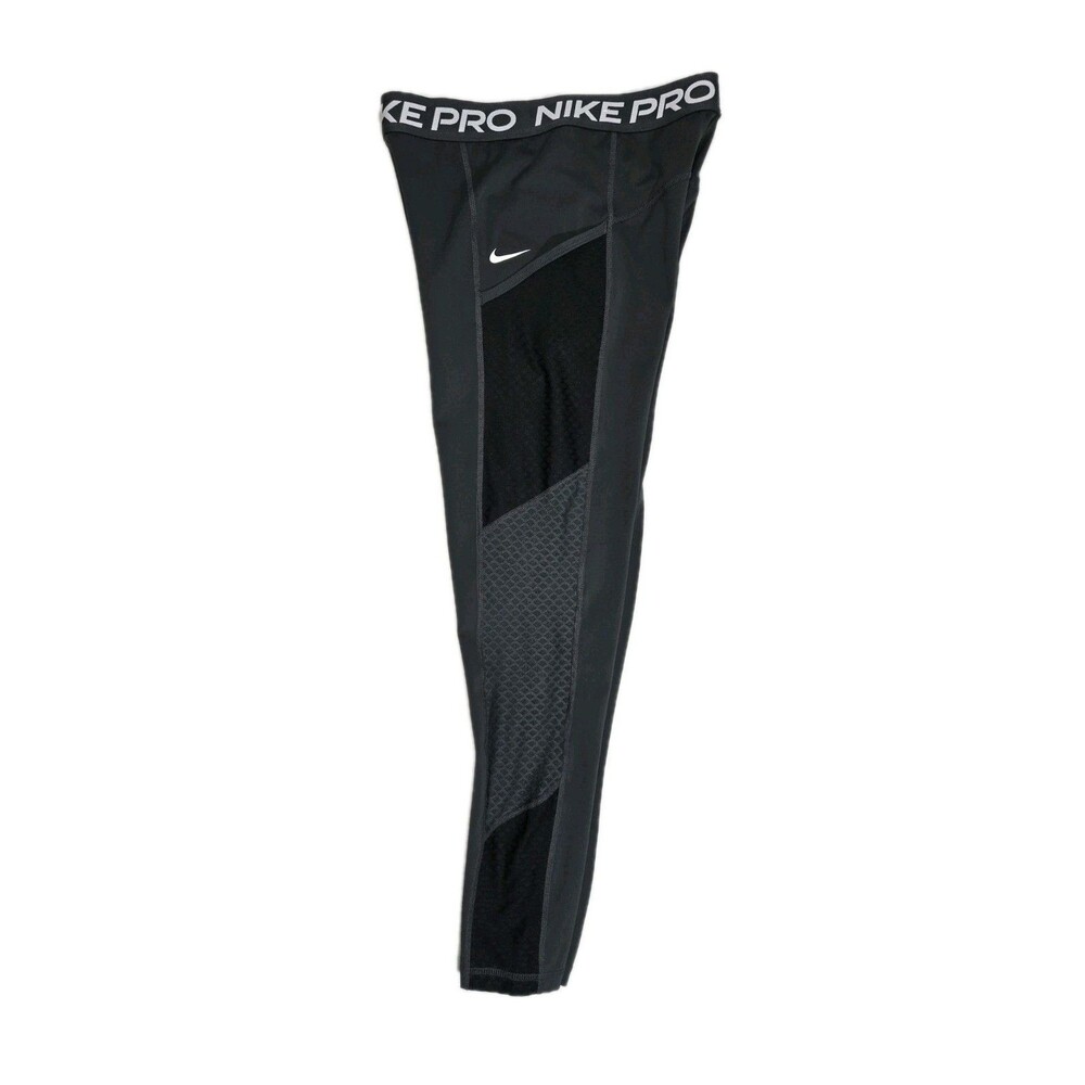 Womens Nike Pro DriFit High Waist Training Legging 7/8 Gray Black Small 24x24
